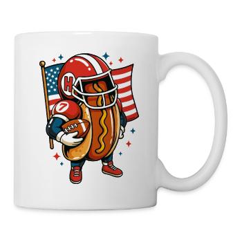 American - Hot dog rugby - Mug - white - Right
