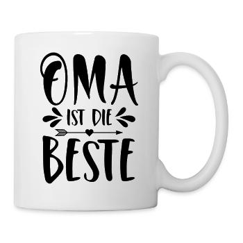 Oma ist die Beste - Tasse - Weiß - Rechts