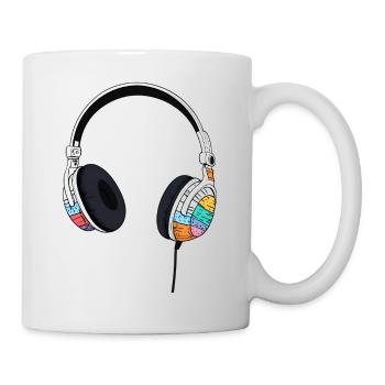 Kophörer Headset Comic Style - Tasse - Weiß - Rechts