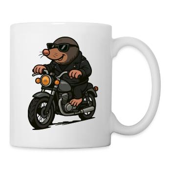 maulwurf motorrad - Tasse - Weiß - Rechts