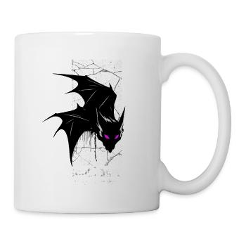 Nightmare Bat – Gothic Horror Vampire Creature Art - Mug - white - Right