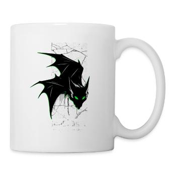 Nightmare Bat – Gothic Horror Vampire Creature Art - Mug - white - Right