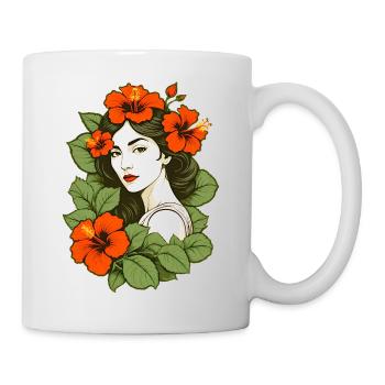 Hibiscus flowers - Mug - white - Right