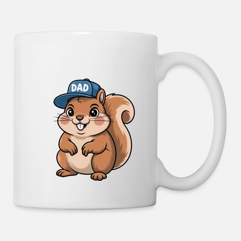 Conception de t-shirt papa écureuil mignon - Mug blanc - blanc