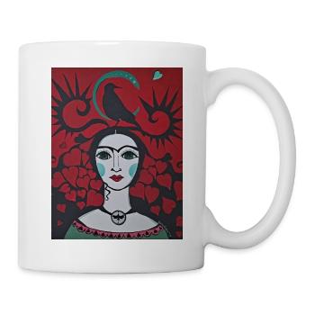 Reine corbeau - Mug blanc - blanc - Droite