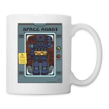 Spielzeug-Weltraumroboter. - Tasse - Weiß - Rechts