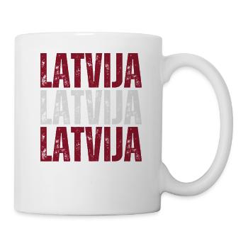 Flag of Latvia, Latvian patriot - Mug - white - Right