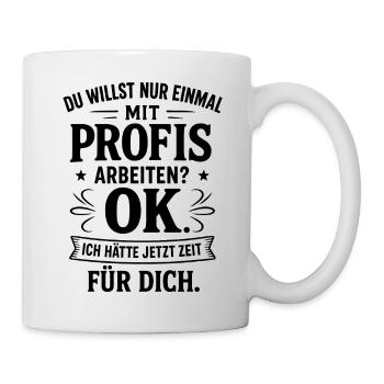 Autrefois en travaillant avec des professionnels drôles d’artisans - Mug blanc - blanc - Droite
