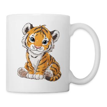 Mignon bébé tigre - Mug blanc - blanc - Droite