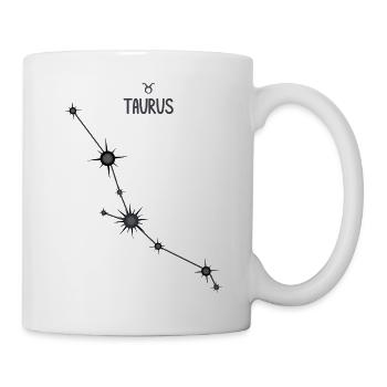 Taurus Zodiac Sign Star Constellation Black & Gray - Mug - white - Right