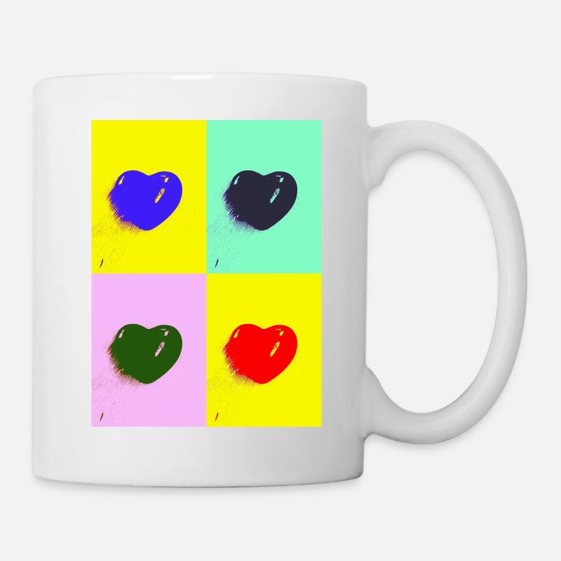 Cœur pop art - Mug blanc - blanc