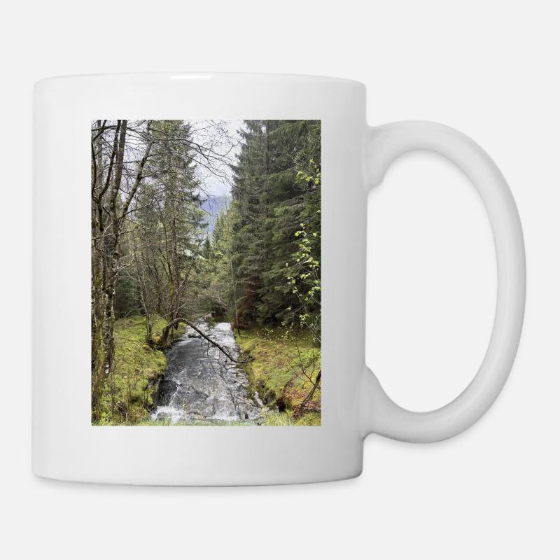 Natural landscape with river and trees - Mug - white