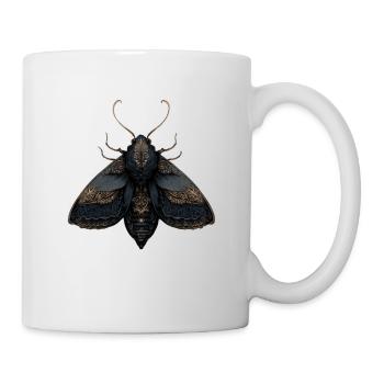 Ornate Moth Illustration with Intricate Details - Mug - white - Right