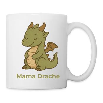 Mama Drache – Shirt für stolze Mütter - Tasse - Weiß - Rechts