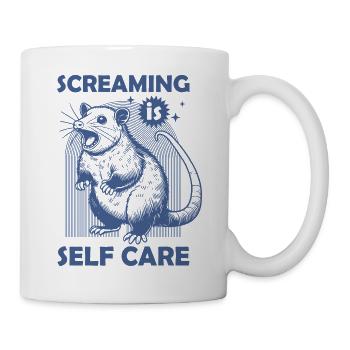 Chat avec message humoristique - Mug blanc - blanc - Droite