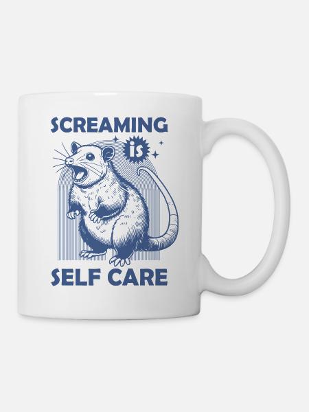 Katze mit humorvoller Botschaft - Tasse - Weiß