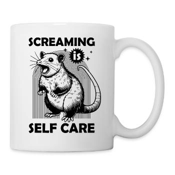 Von der Wildnis inspirierte hellgrüne Baumlandkapelle - Tasse - Weiß - Rechts