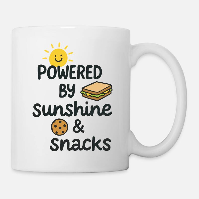 Powered by Sunshine&Snacks. Lustiges Food-Design. - Tasse - Weiß