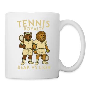 Tennis : animaux, et lion - Mug blanc - blanc - Droite