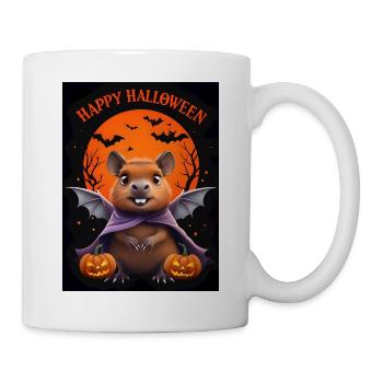 Halloween Capybara Ghost Gift Idea - Mug - white - Right