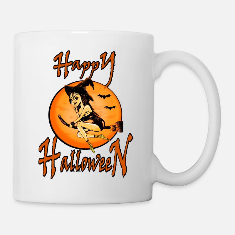 Halloween-Hexe - Tasse - Weiß