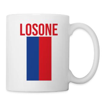 Ticino flag with Losone lettering - Mug - white - Right
