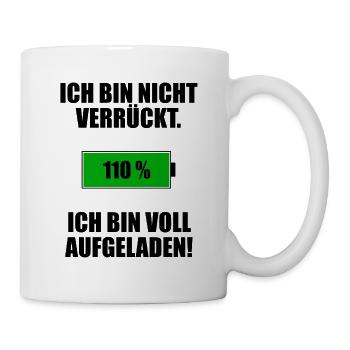T-shirt « Je ne suis pas fou » - Mug blanc - blanc - Droite
