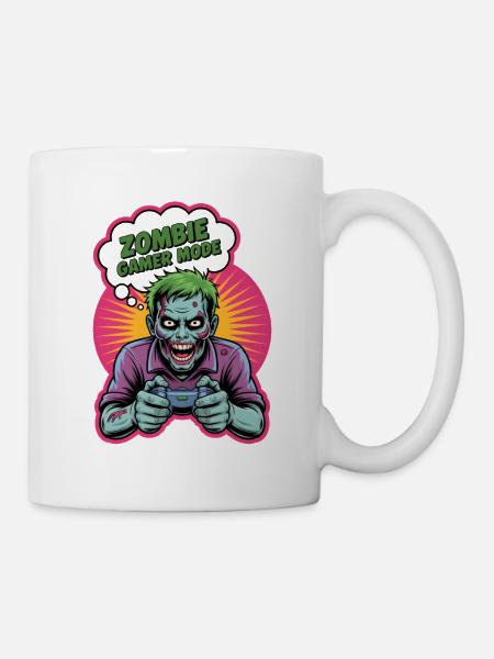 Zombie Gamer Mode T-shirt - Mug blanc - blanc