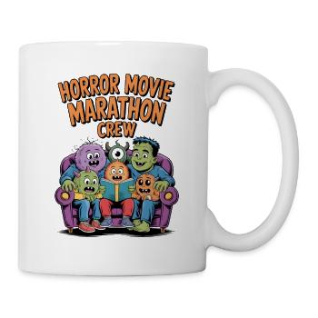 L’équipe d’un marathon de films d’horreur - Mug blanc - blanc - Droite