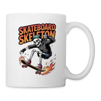 Skateboard Skeleton Dynamic Design - Mug - white - Right
