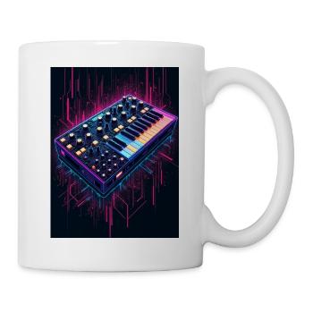Conception futuriste d’un synthétiseur - Mug blanc - blanc - Droite