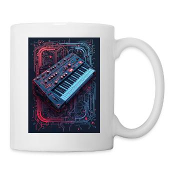 Futuristisches Synthesizer-Design - Tasse - Weiß - Rechts