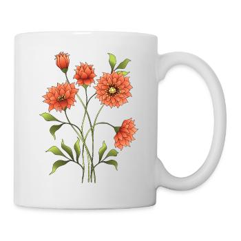 Fleur - Mug blanc - blanc - Droite