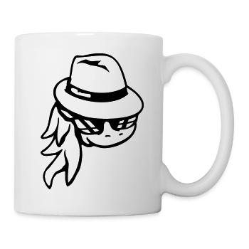 Cheval Gangster Chapeau Lunettes de soleil Criminal Cool - Mug blanc - blanc - Droite