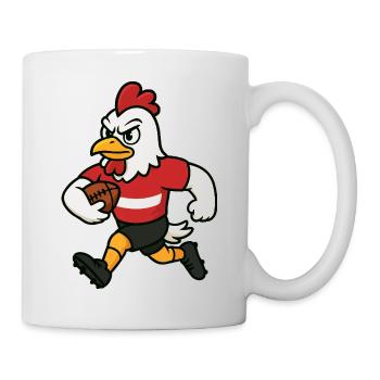 Football au poulet - Mug blanc - blanc - Droite