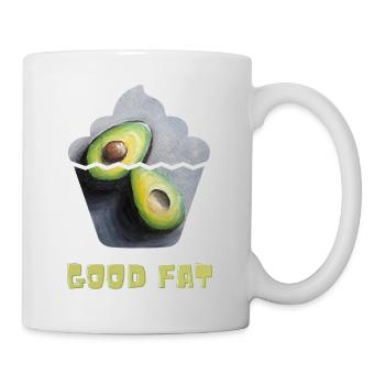 Avocado Print with Whimsical Cupcake Motif - Mug - white - Right