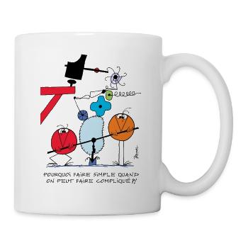 Why make it simple with Shadoks! - Mug - white - Right
