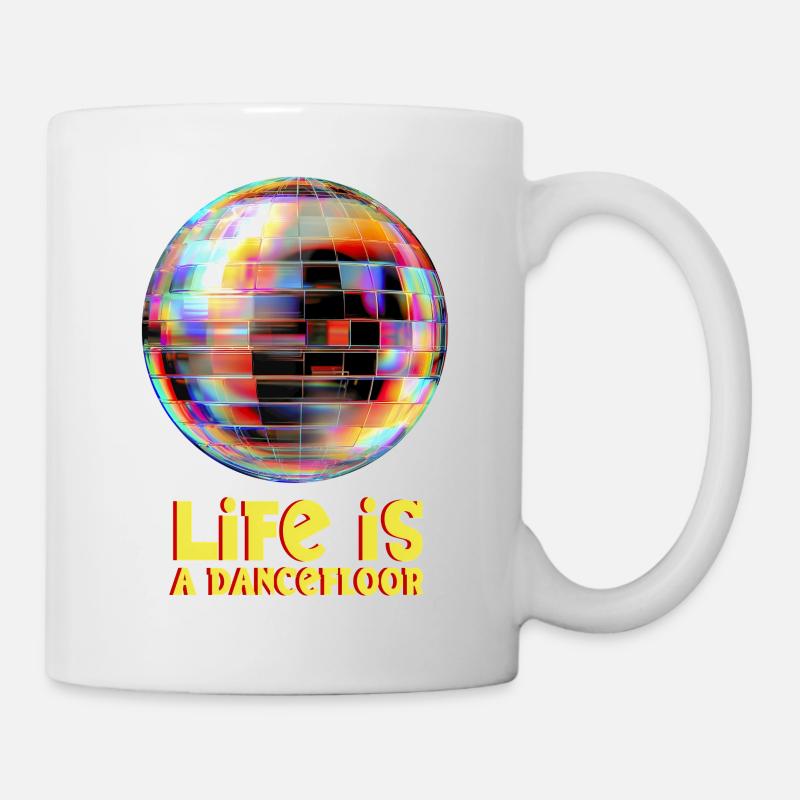 Disco Globe with Bright Colors - Mug - white