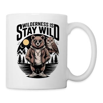 Wilderness Is Stay Wild Bear Owl - Mug - white - Right
