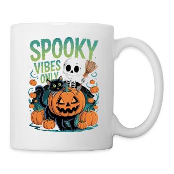 Motif citrouille d'Halloween aux ambiances effrayantes - Mug blanc - blanc - Droite