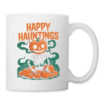 Spooky Jack-o'-Lantern Skeleton Halloween Design - Mug - white - Right