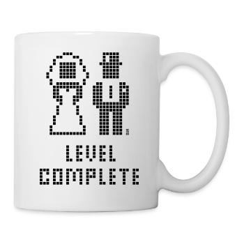 Niveau complet (Mariage / Enterrement de vie de garçon / Pixel / B) - Mug blanc - blanc - Droite