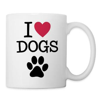 J’aime les chiens Citation pour le propriétaire du chien - Mug blanc - blanc - Droite