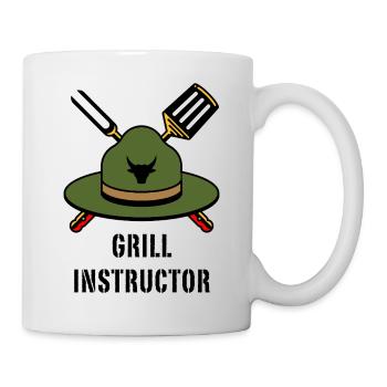 Grill Instructor (Grilling BBQ Barbecue Hat / POS) - Mug - white - Right