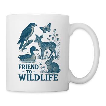 Tierwelt Freundschaft Illustration - Tasse - Weiß - Rechts