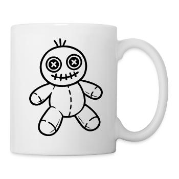 Halloween Voodoo Puppe Illustration - Tasse - Weiß - Rechts
