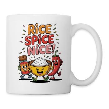 Fried Rice Spice Nice Hot Rice - Tasse - Weiß - Rechts