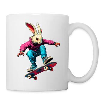 Bunny Skateboard / Skateur Bunny - Mug blanc - blanc - Droite