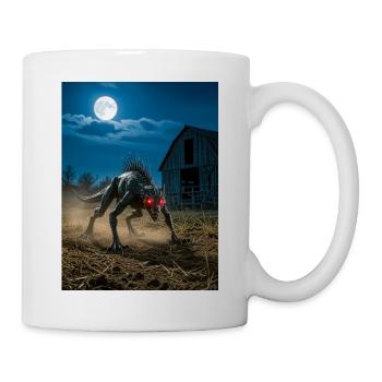 Chupacabra, cryptide reptilien suceur de chèvre du latin - Mug blanc - blanc - Droite