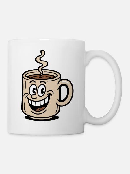 kaffee tasse comic - Tasse - Weiß